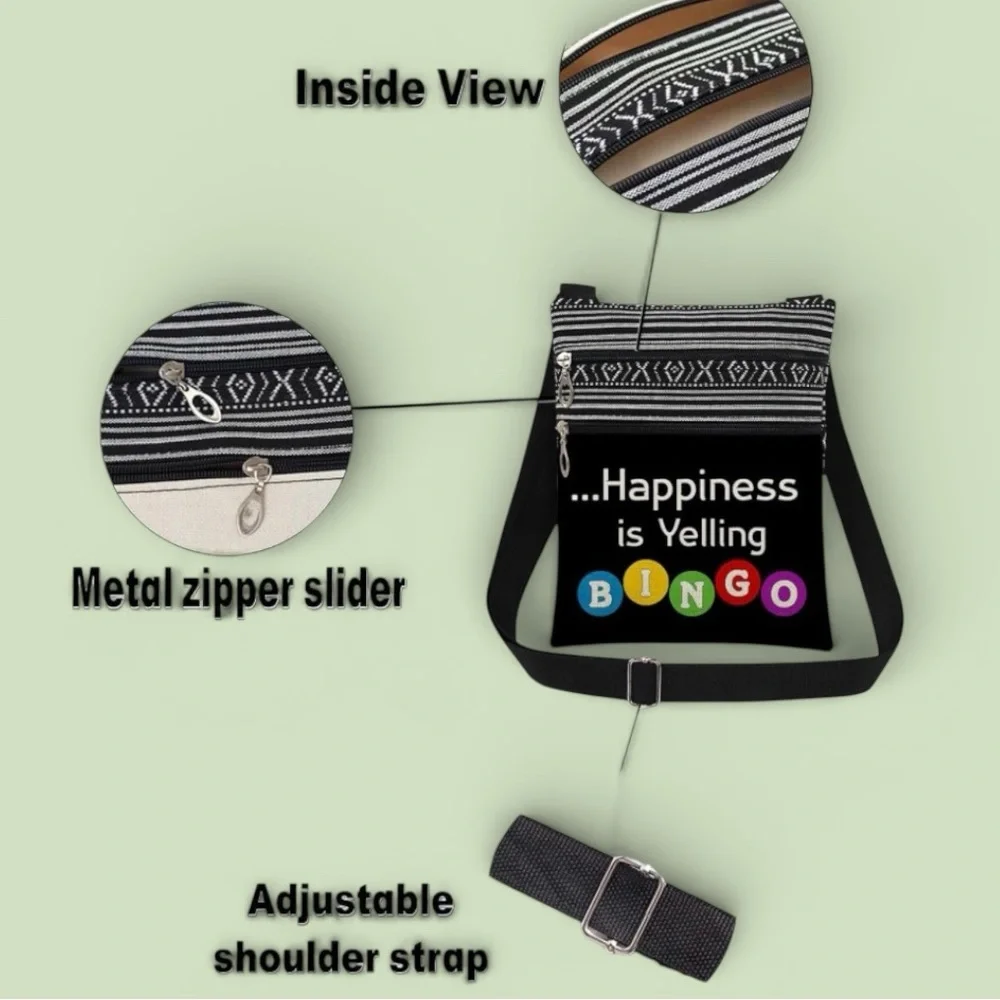 Happiness is Bingo Crossbody, NWT - Picture 3 of 4